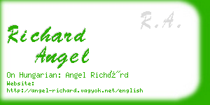 richard angel business card